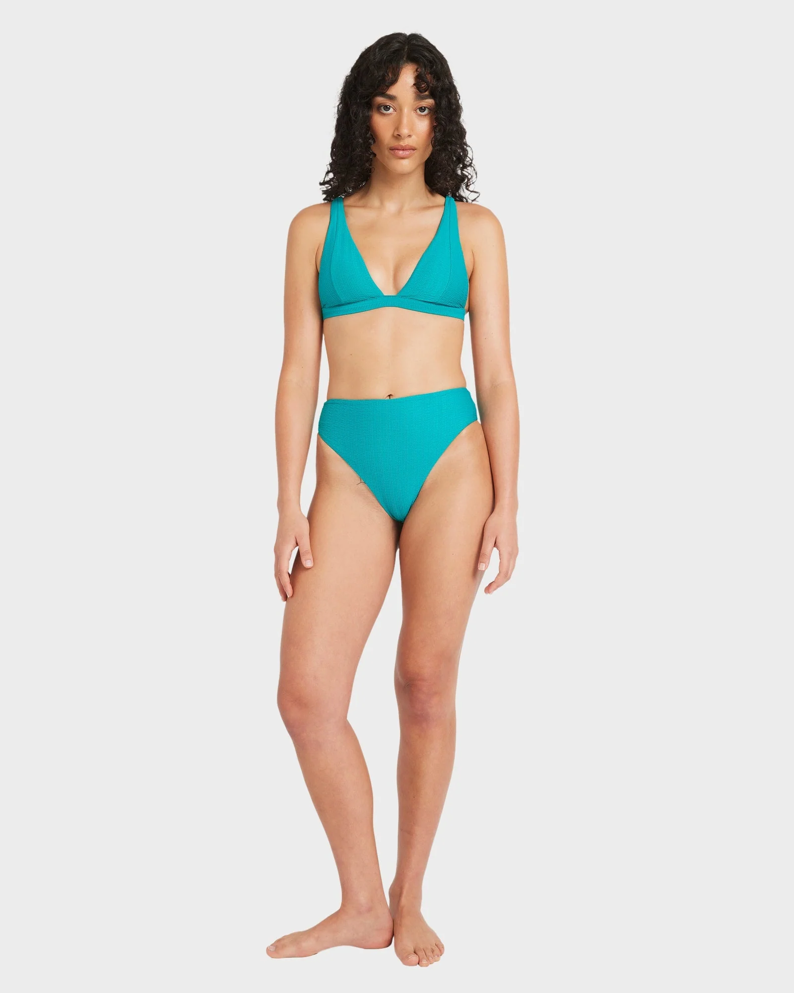 Womens Pucker High Rise Bikini Bottom - Image 8